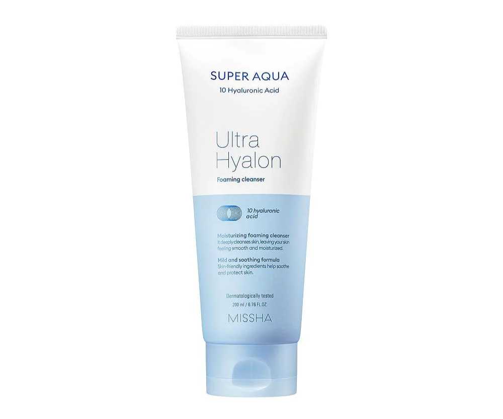 MISSHA- Super Aqua ultra hyalron cleansing foam 200ml