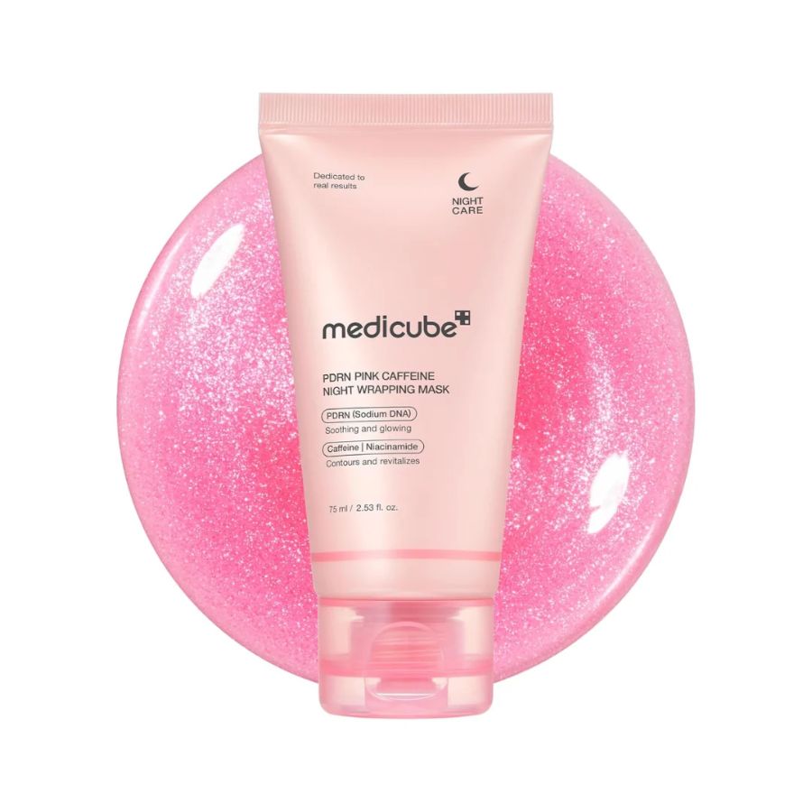 Medicube- Pdrn pink caffeine night wrappig mask 75ml