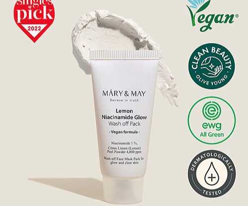 MARY & MAY- lemon niacinamide glow mask 30g